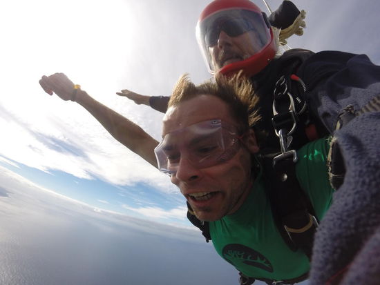 Da waren die 60 Sekunden rum und der Fallschirm ging auf ...