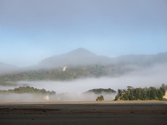 Am frühen Morgen noch neblig ...