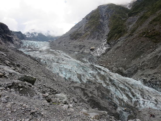 etwas dreckig, aber trotzdem beeindruckend - Fox Gletscher, benannt nach dem damaligen britischen Premierminister
