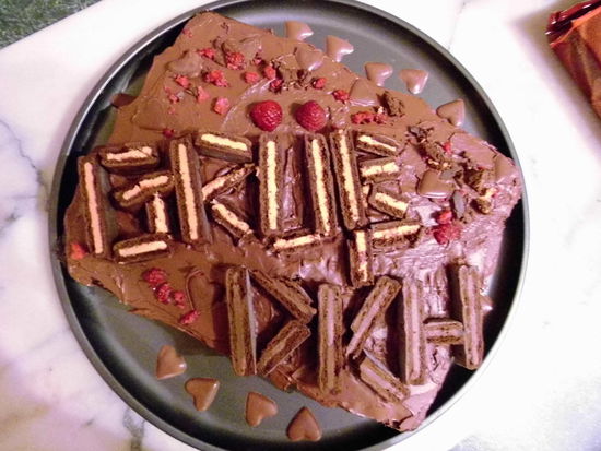 Schokoladen-timtam-Willkommenskuchen von Lucas.
Lecker!!!!