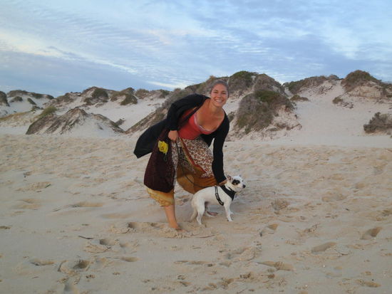 Ralph war natürlich auch dabei, hat sich aber fürchterlich vom Meeresrauschen und den Wellen gefürchtet