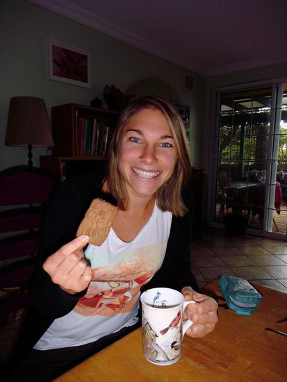 Da bin ich am Lernen mit Anne natürlich mit Kaffee und Spekulatius (ja genau die Originalen - sehr lecker)