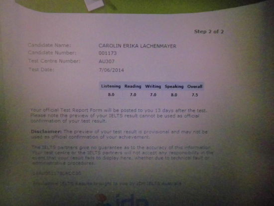 Da stehen die lang erwarteten Ergebnisse   JUHU!!!