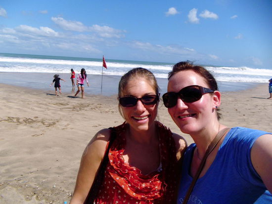 An unserem Strand in Legian