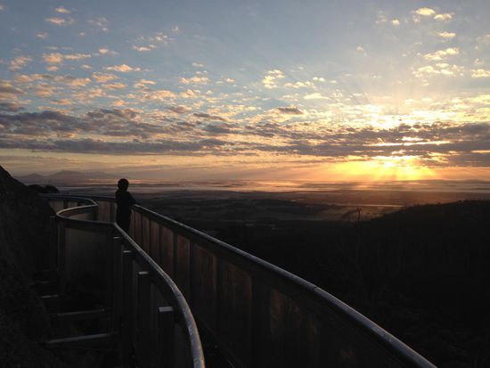oben am Castle rock mit Sonnenaufgang
