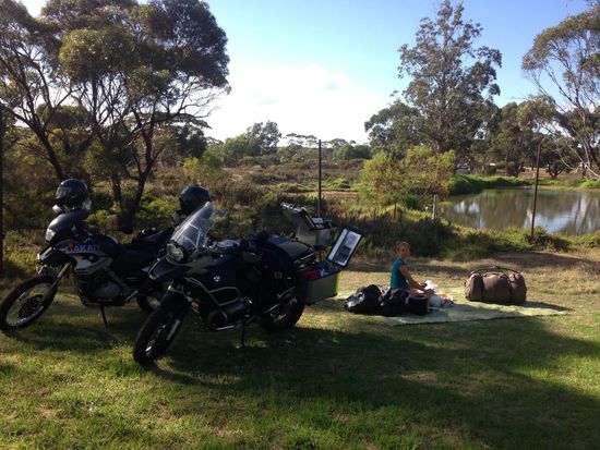 Morgens am Campingplatz