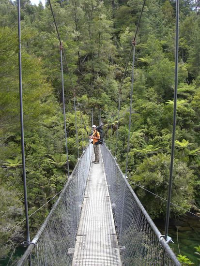 Laengste Swingbridge auf dem Track