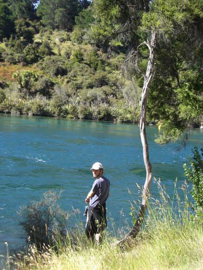 Angeln am Upper Clutha River