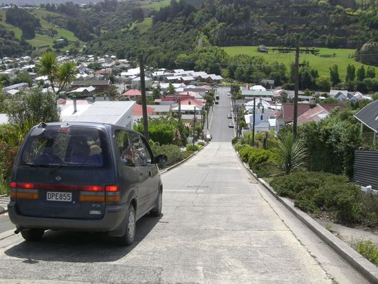 Mit 38 Prozent die steilste Strasse der Welt (behauptet man hier...)