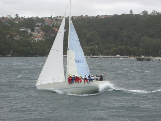 Eines der zahlreichen Segelboote