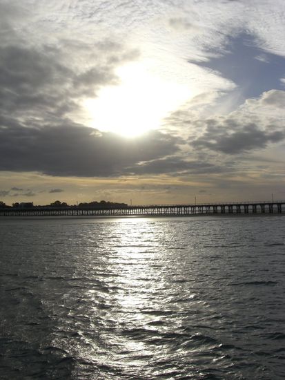 Abendstimmung auf der Faehre nach Hervey Bay