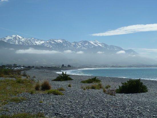 Blick auf Mount Manakau und Te ao Whekere