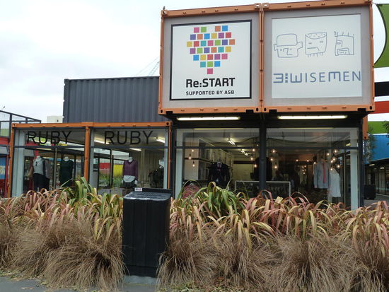 Alle Shops sind in Containern untergebracht