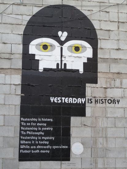 Überall in der Stadt findet man Graffities