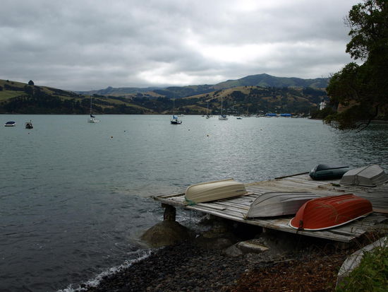 Ein privater Bootssteg