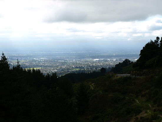 Stark bewölkter Blick auf Christchurch