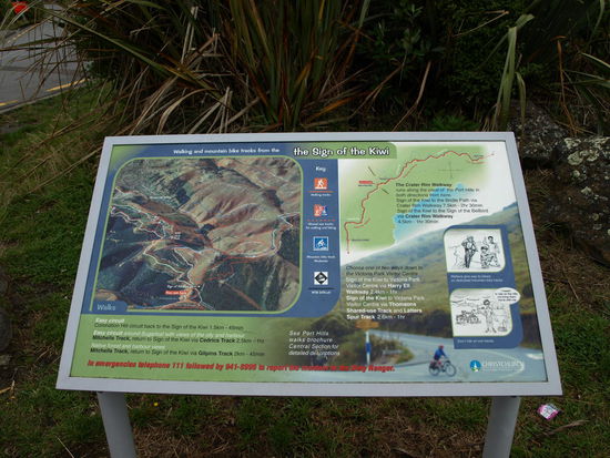 Der Sign of the Kiwi - die Wanderwege und Radfahrwege
