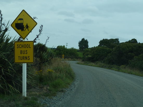 Die meißten Straßen in den Catlins sind Schotterstraßen und man kommt nicht so schnell voran, wie man es von den Entfernungskilometern her ausrechnet