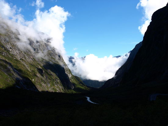 der erste mögliche Halt, wenn man aus den Homer Tunnel rauskommt