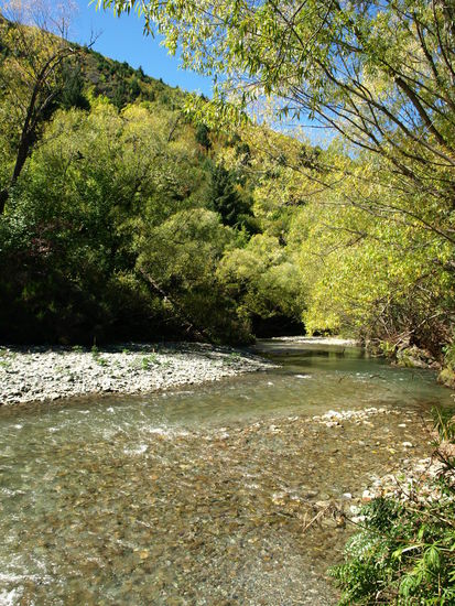 Der Fluss bei Arrowtown, der als Kulisse für Herr der Ringe diente