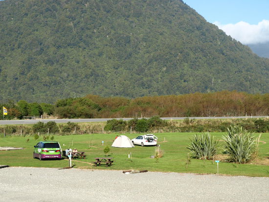 Der Blick aus meinem Zimmer auf den Campingplatz