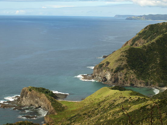 Die Küstenlinie Richtung Cape Reinga