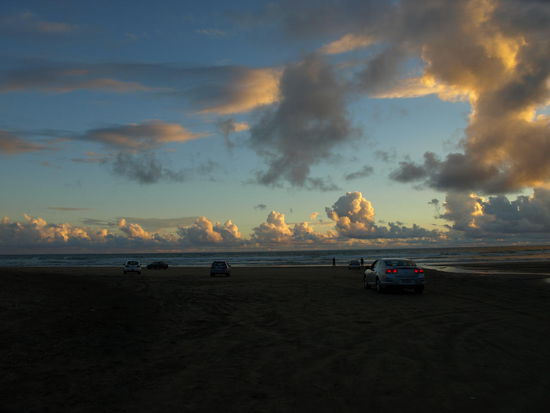 Von wegen auf dem Strand fahren - er glich eher einem Parkplatz 