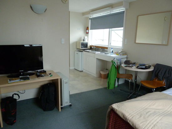 Meine Motelzimmer in Wellington unweit der Cuba Street