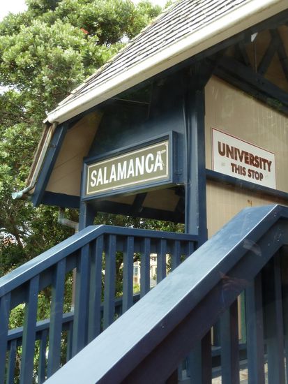 Eine Haltestelle unterwegs nach Oben - der Uni-Stop