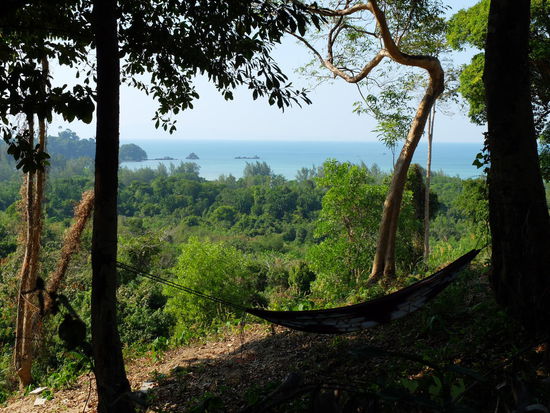 der Blick vom Geheimtip - wenn man da seine Hängematte hinhängen kann hat man ein tolles Los gezogen 