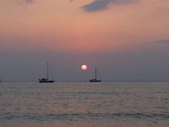 Sonnenuntergang am letzten Abend mit Sandra