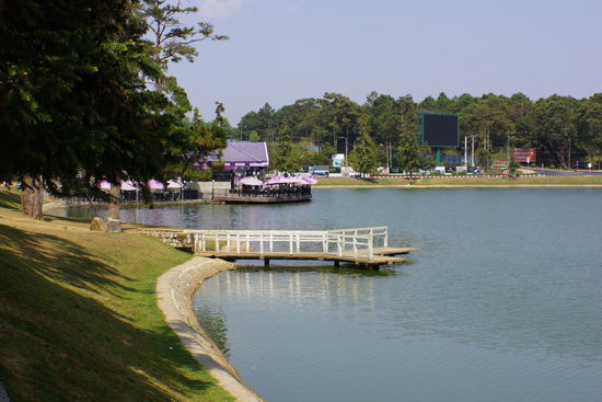 Mitten in Da Lat gibt es einen kuenstlichen See, ein frisches Lueftchen weht und das Klima ist shr angenehm.