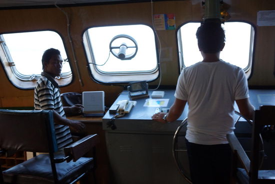 Besuch auf der Brücke