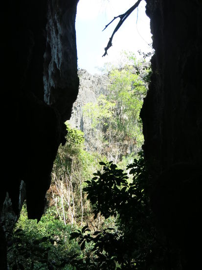 Blick aus der Höhle