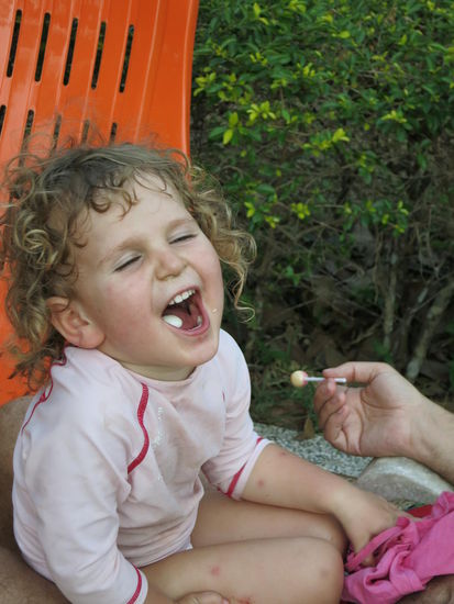 Lolli und Bonbons am Pool