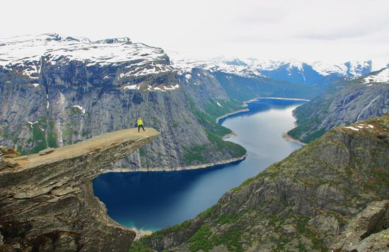 nach knapp 12km wandern sind wir an der Trollzunge angekommen
