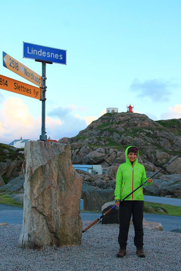 ein Angelversuch von vielen... hier in Lindesnes, der südlichste Punkt von Norwegen