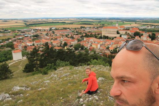 von der Kapelle aus, genießen wir den Blick über Mikulov