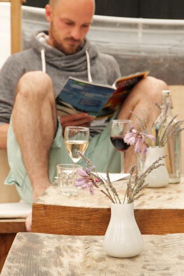 entspannen bei einem guten Tropfen