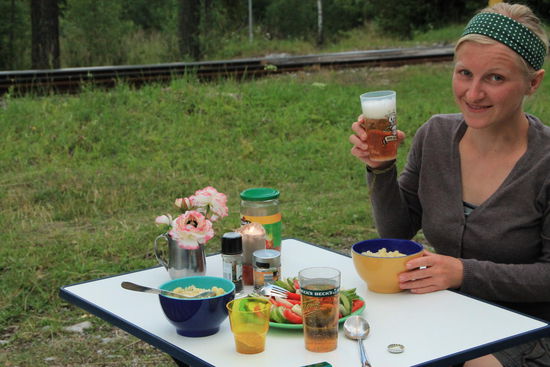 das wohlverdiente Abendessen mit Pivo 