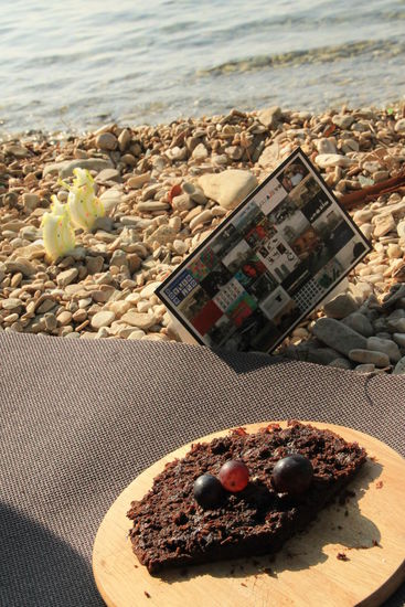 ...dazu selbst gebackener Brownie