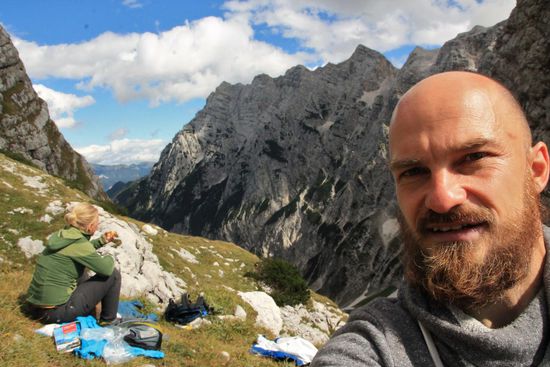 Auf dem Luknja die wohlverdiente Stärkung