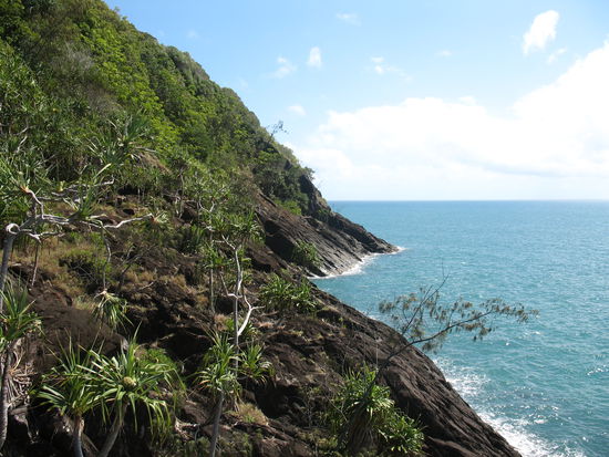 Hier sind wir aufs Cape raufgeklettert