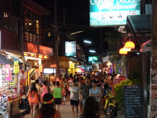 Die Straßen zum Strand.