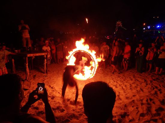 Ab einem bestimmten Level wird hier so mancher zum mutigen Feuerspringer.