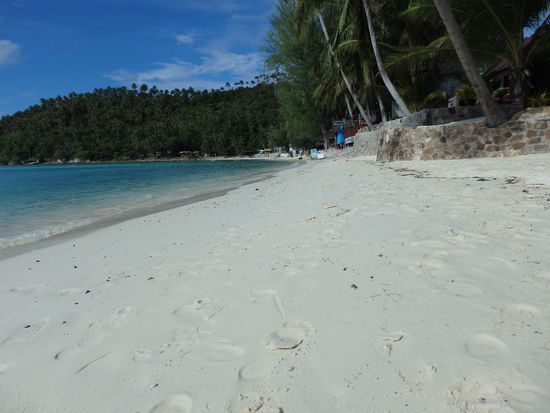 Haad Salad Beach, sehr wenig los, was für uns sehr angenehm ist.
