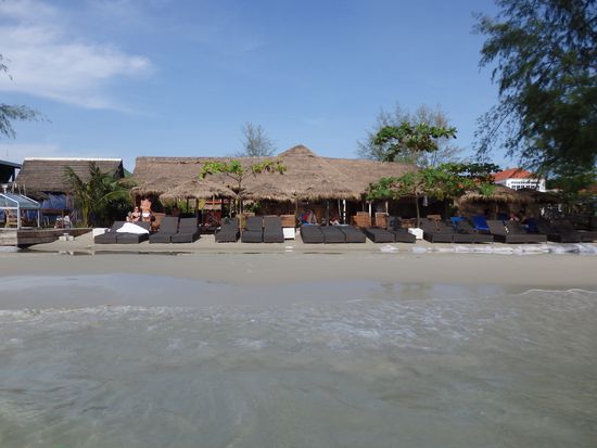 Das Restaurant direkt am Strand.