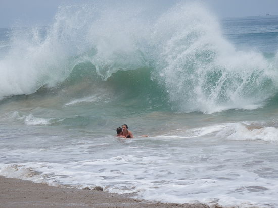 An diesem Tag mit schönen Wellen