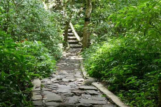 Treppen und Stolpersteine.