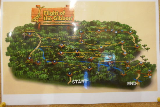 Die Strecke sieht lang aus, geht aber schnell rum. Unsere 6 er Gruppe war in weniger als 2 Stunden durch.